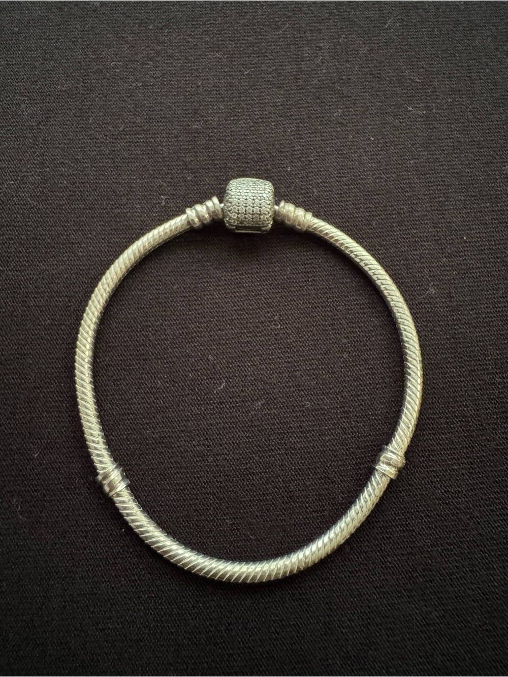 Pandora Sterling Silver Twist Snake Chain Bracelet - Silver